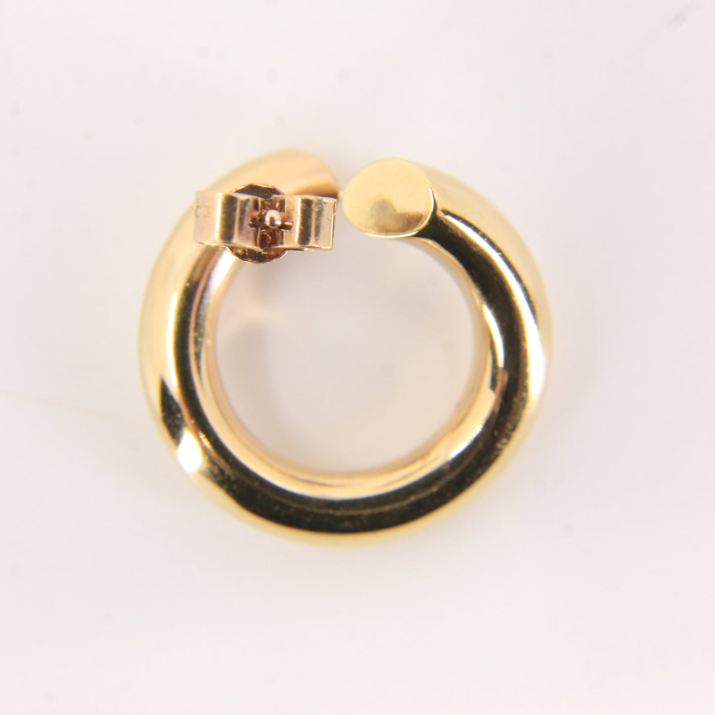 Vintage 9ct Hallmarked Yellow Gold Twist Hoop Stud Earrings Classic Boxed Gift