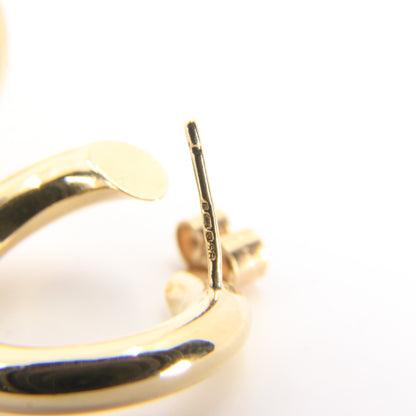 Vintage 9ct Hallmarked Yellow Gold Twist Hoop Stud Earrings Classic Boxed Gift