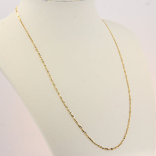 Vintage 9ct Gold Curb Chain Necklace Hallmarked Yellow Gold 18 Inch Boxed Gift
