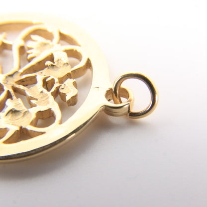 Vintage 9ct Hallmarked Yellow Gold St Mungo Glasgow Pendant Scottish Heritage Boxed