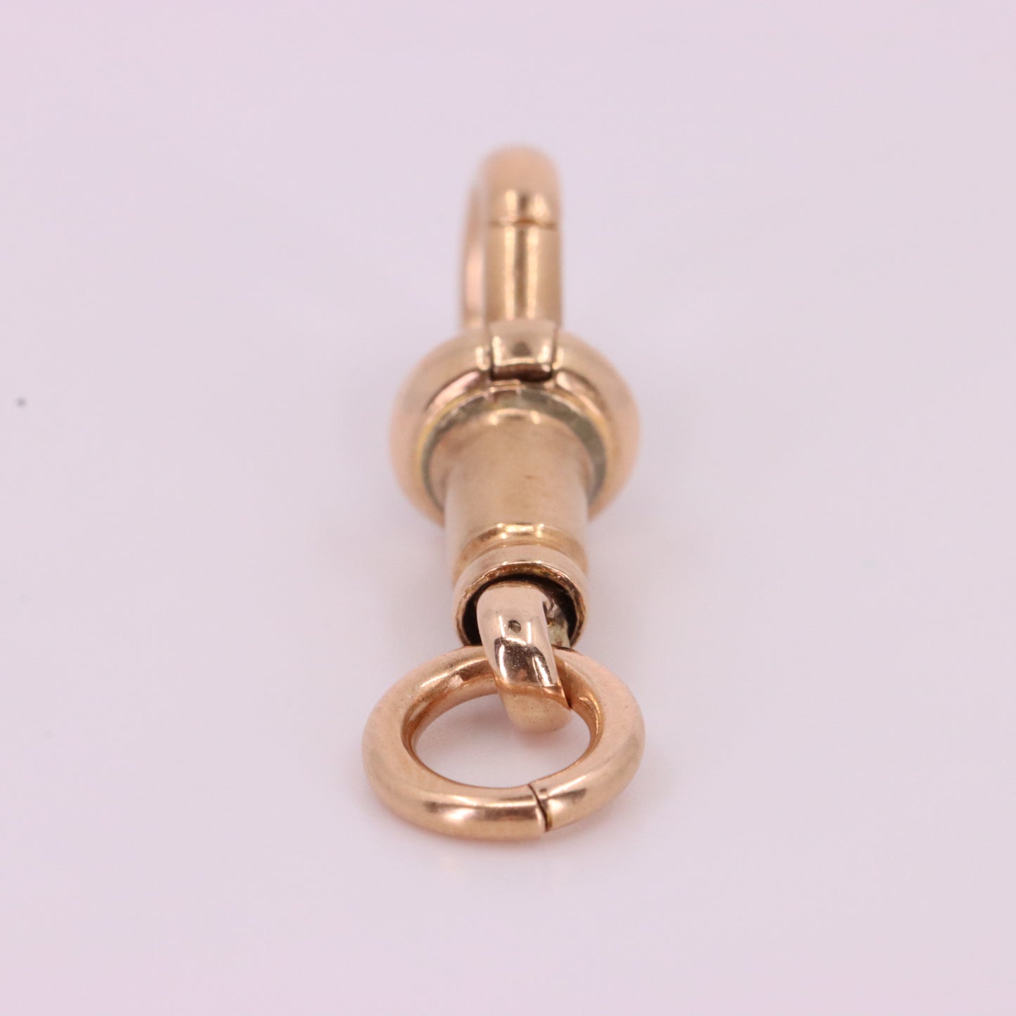 Antique 9ct Hallmarked Rose Gold Albert Dog Clip Clasp Charm Pendant Holder