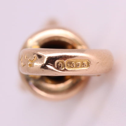 Antique 9ct Hallmarked Rose Gold Albert Dog Clip Clasp Charm Pendant Holder