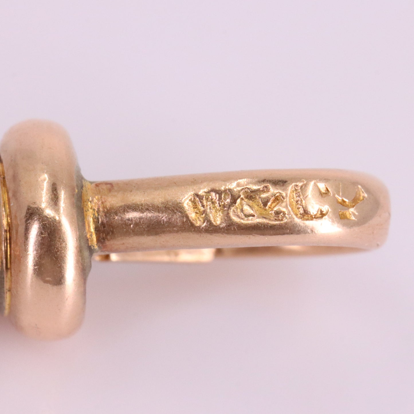 Antique 9ct Hallmarked Rose Gold Albert Dog Clip Clasp Charm Pendant Holder
