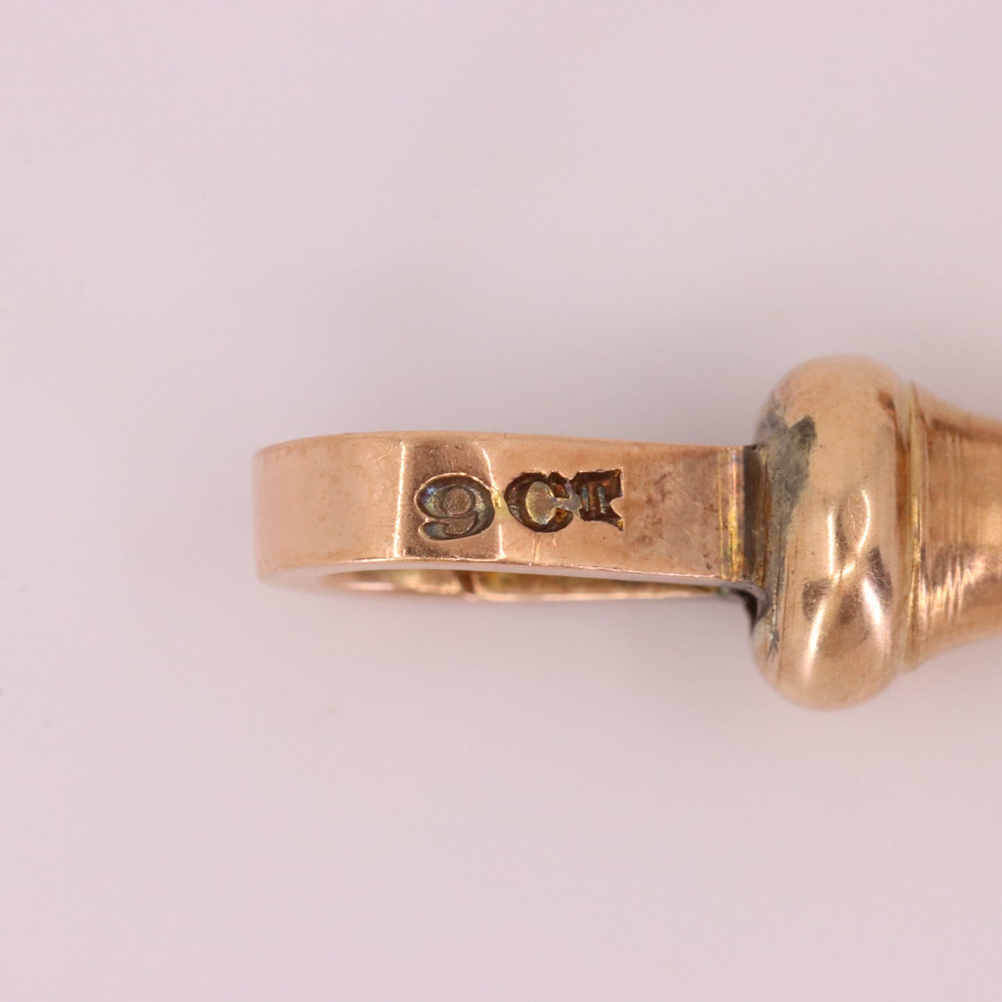 Antique 9ct Rose Gold 3 Inch Albertina Chain Extension T Bar Dog Clip