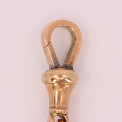 Antique 9ct Rose Gold 3 Inch Albertina Chain Extension T Bar Dog Clip