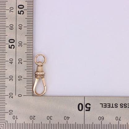 Antique 9ct Yellow Gold Swivel Dog Clip Clasp Jewellery Finding Charm Holder