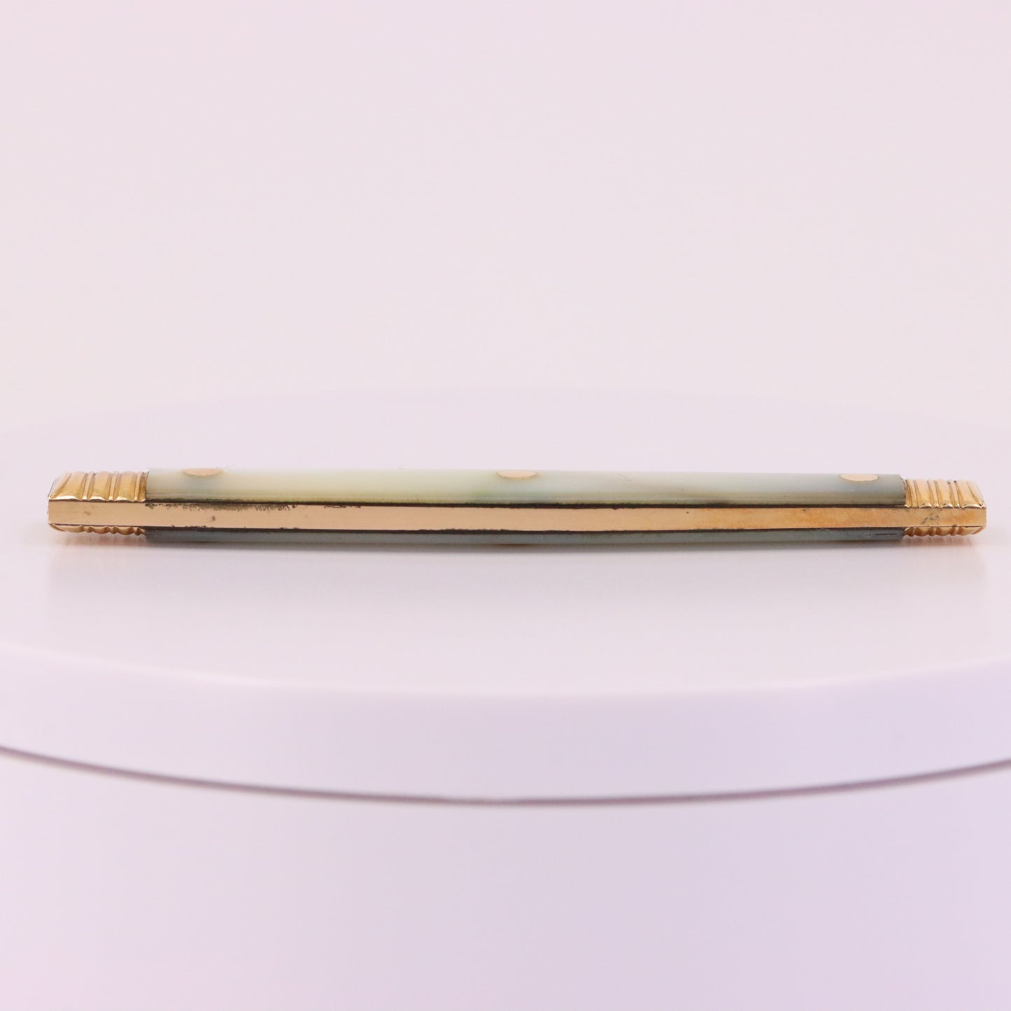 Antique 18K Gold Mother of Pearl Two Blade Pocket Knife T. Gray Folding Knife