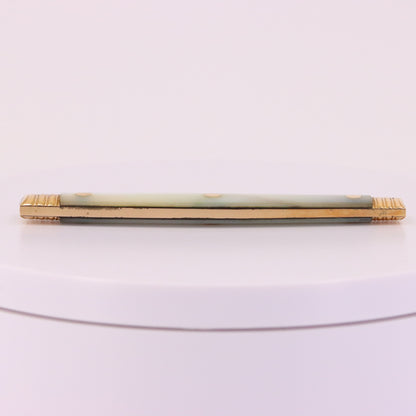 Antique 18K Gold Mother of Pearl Two Blade Pocket Knife T. Gray Folding Knife