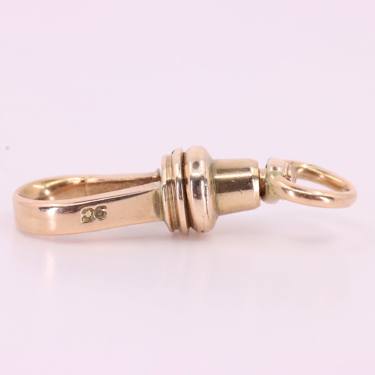 Antique 9ct Yellow Gold Swivel Dog Clip Clasp Jewellery Finding Charm Holder