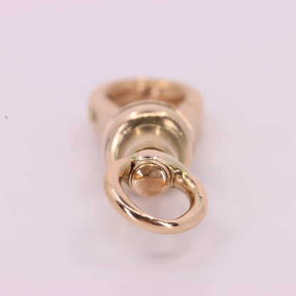 Antique 9ct Yellow Gold Swivel Dog Clip Clasp Jewellery Finding Charm Holder