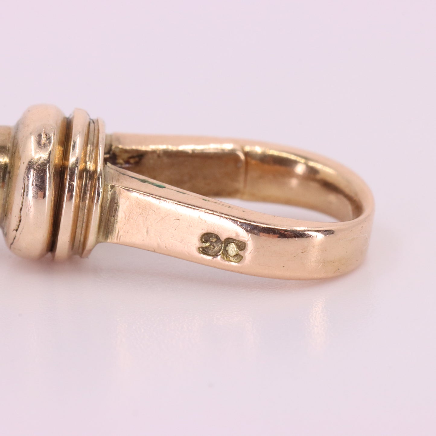 Antique 9ct Yellow Gold Swivel Dog Clip Clasp Jewellery Finding Charm Holder