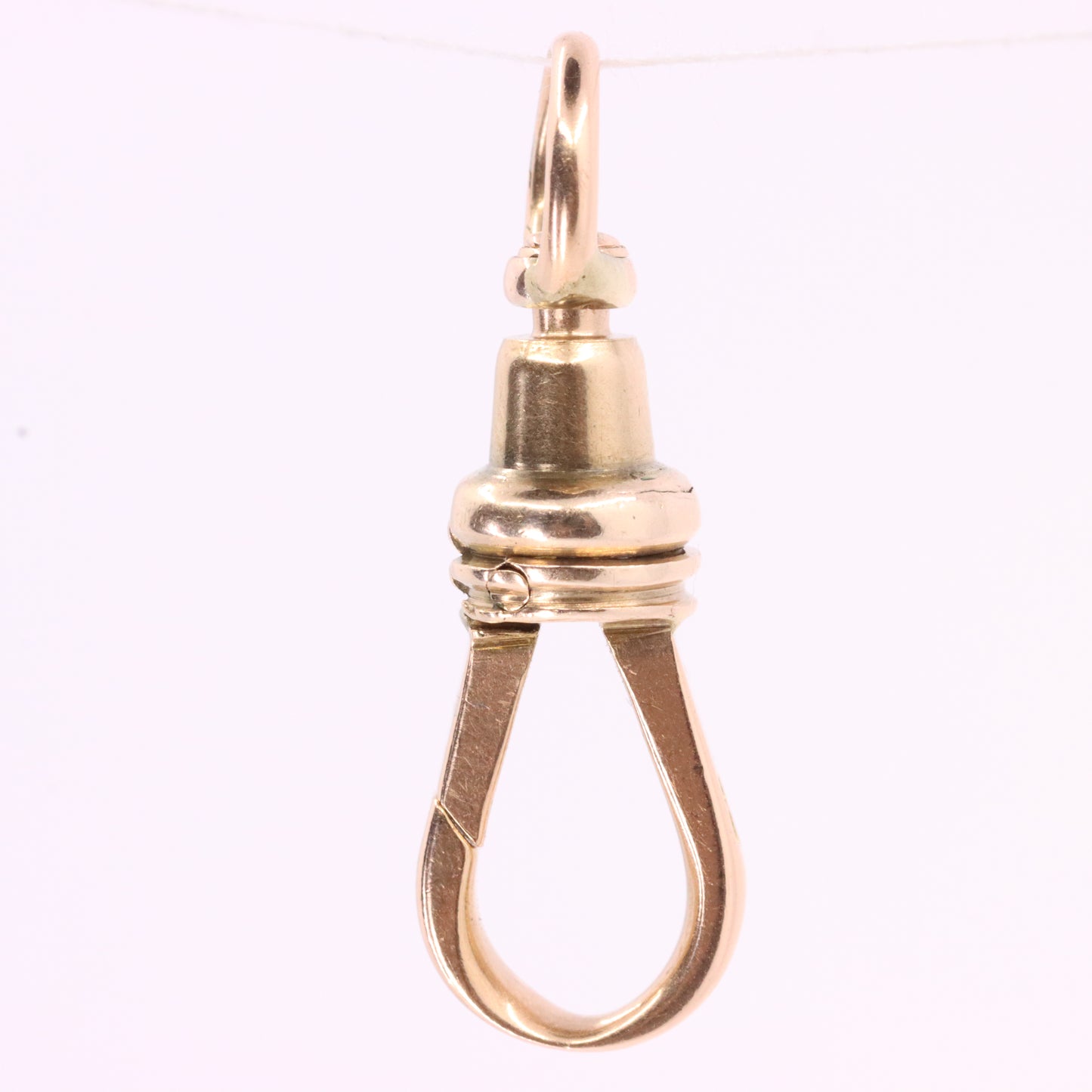 Antique 9ct Yellow Gold Swivel Dog Clip Clasp Jewellery Finding Charm Holder