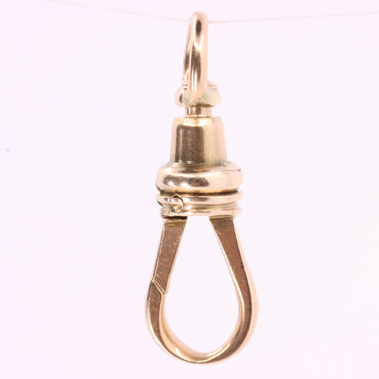 Antique 9ct Yellow Gold Swivel Dog Clip Clasp Jewellery Finding Charm Holder