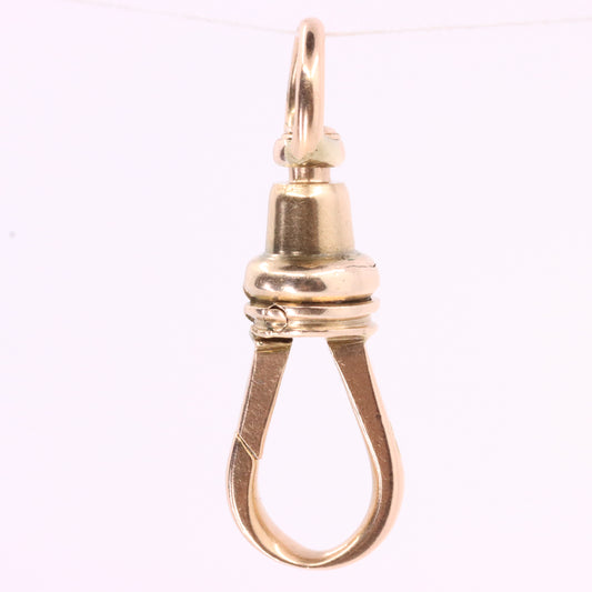 Antique 9ct Yellow Gold Swivel Dog Clip Clasp Jewellery Finding Charm Holder