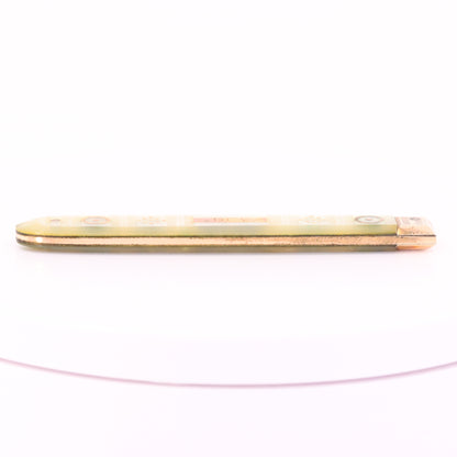 Antique 14K Gold Mother of Pearl Folding Fruit Knife Pocket Knife A.M. Initials