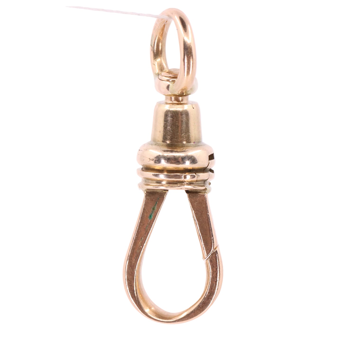 Antique 9ct Yellow Gold Swivel Dog Clip Clasp Jewellery Finding Charm Holder