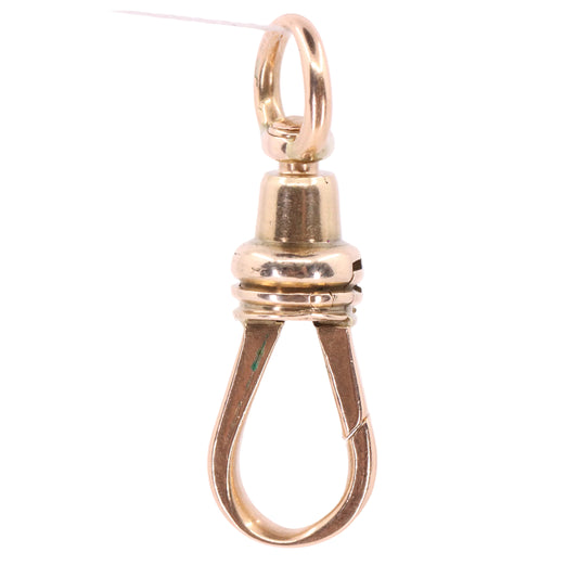 Antique 9ct Yellow Gold Swivel Dog Clip Clasp Jewellery Finding Charm Holder
