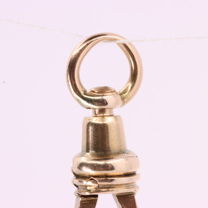 Antique 9ct Yellow Gold Swivel Dog Clip Clasp Jewellery Finding Charm Holder
