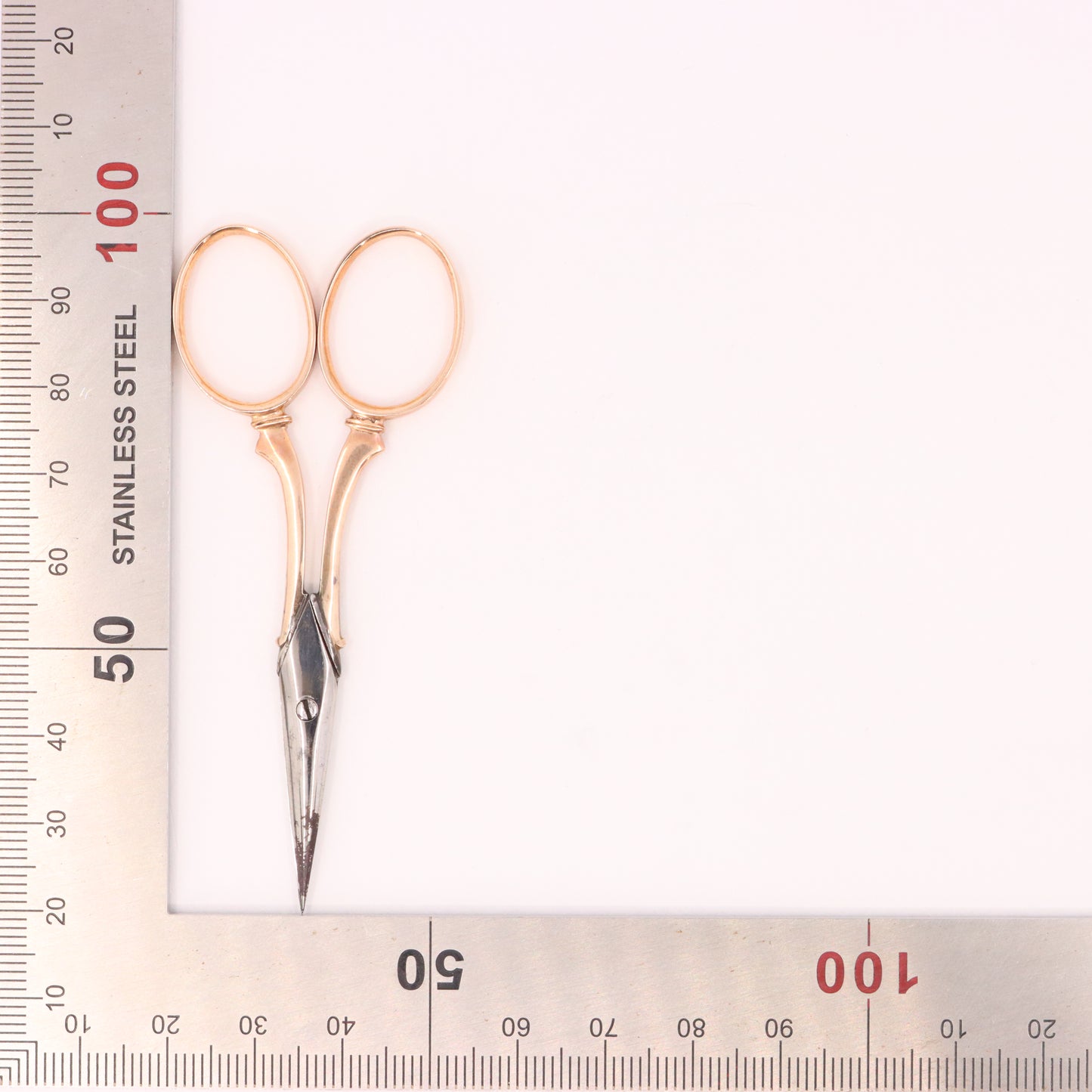 Antique 14K Gold Small Sewing Scissors Embroidery Snips Needlework Shears