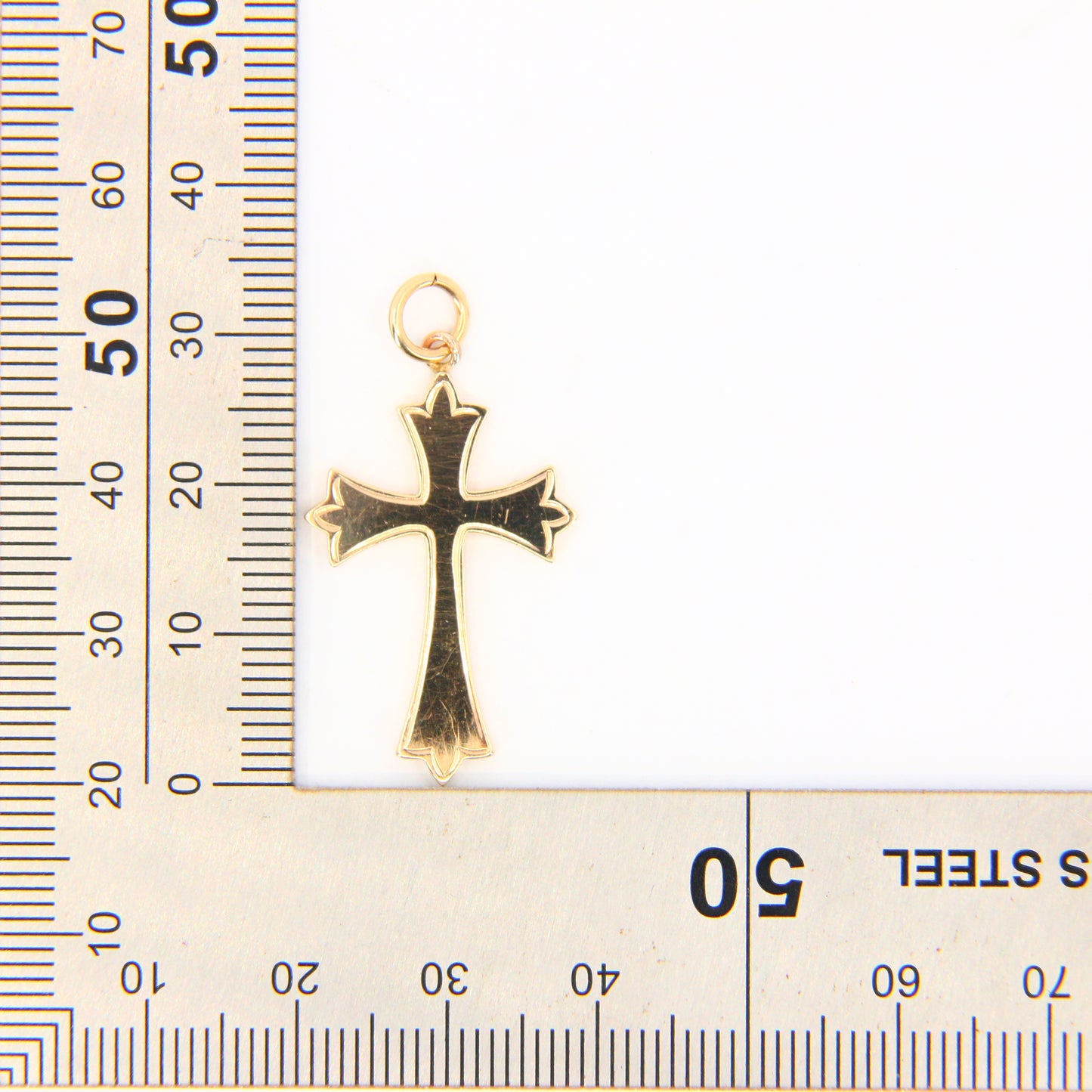 Vintage 9ct Gold Cross Pendant Fully Hallmarked Yellow Gold Cross Charm