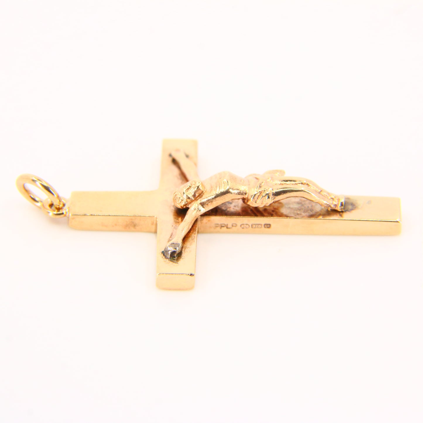 Vintage 9ct Gold Crucifix Cross Pendant Fully Hallmarked Yellow Gold Cross