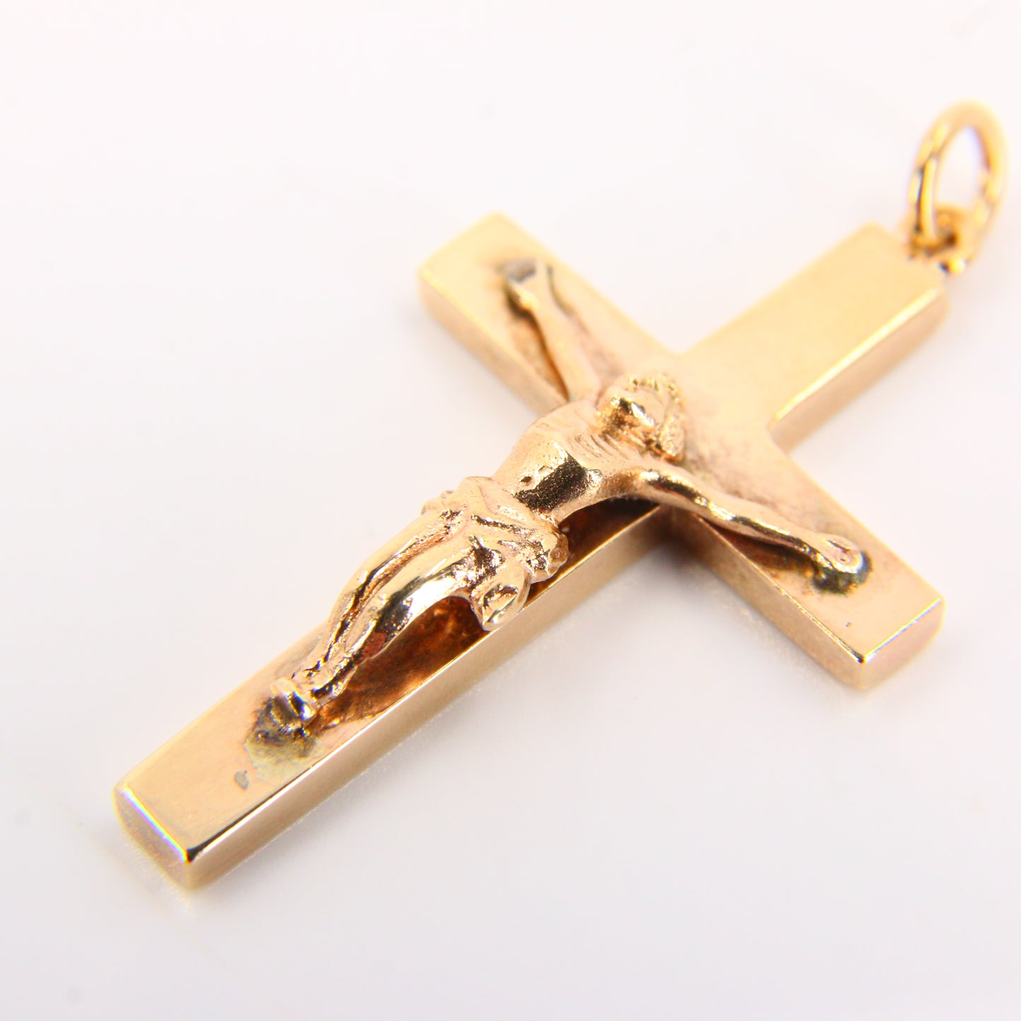 Vintage 9ct Gold Crucifix Cross Pendant Fully Hallmarked Yellow Gold Cross