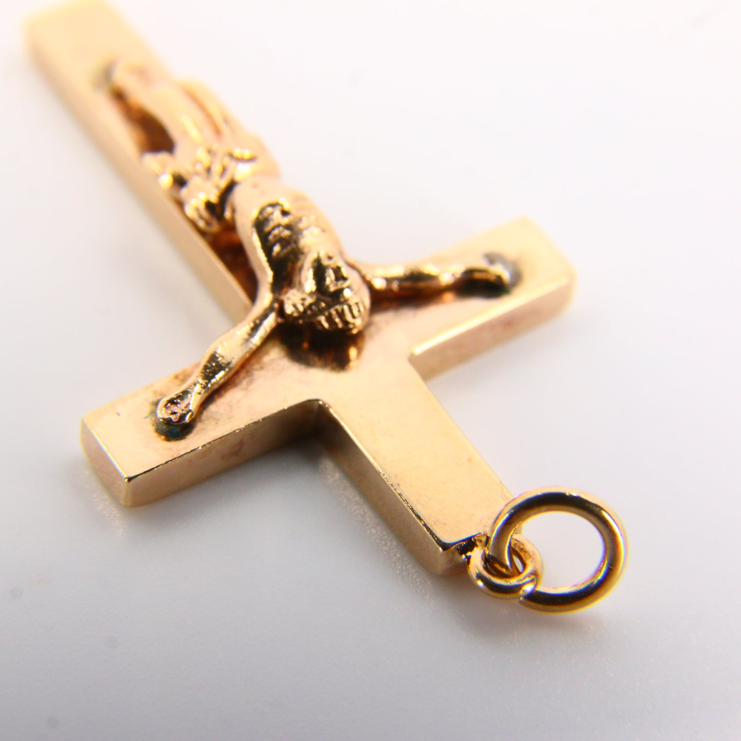 Vintage 9ct Gold Crucifix Cross Pendant Fully Hallmarked Yellow Gold Cross