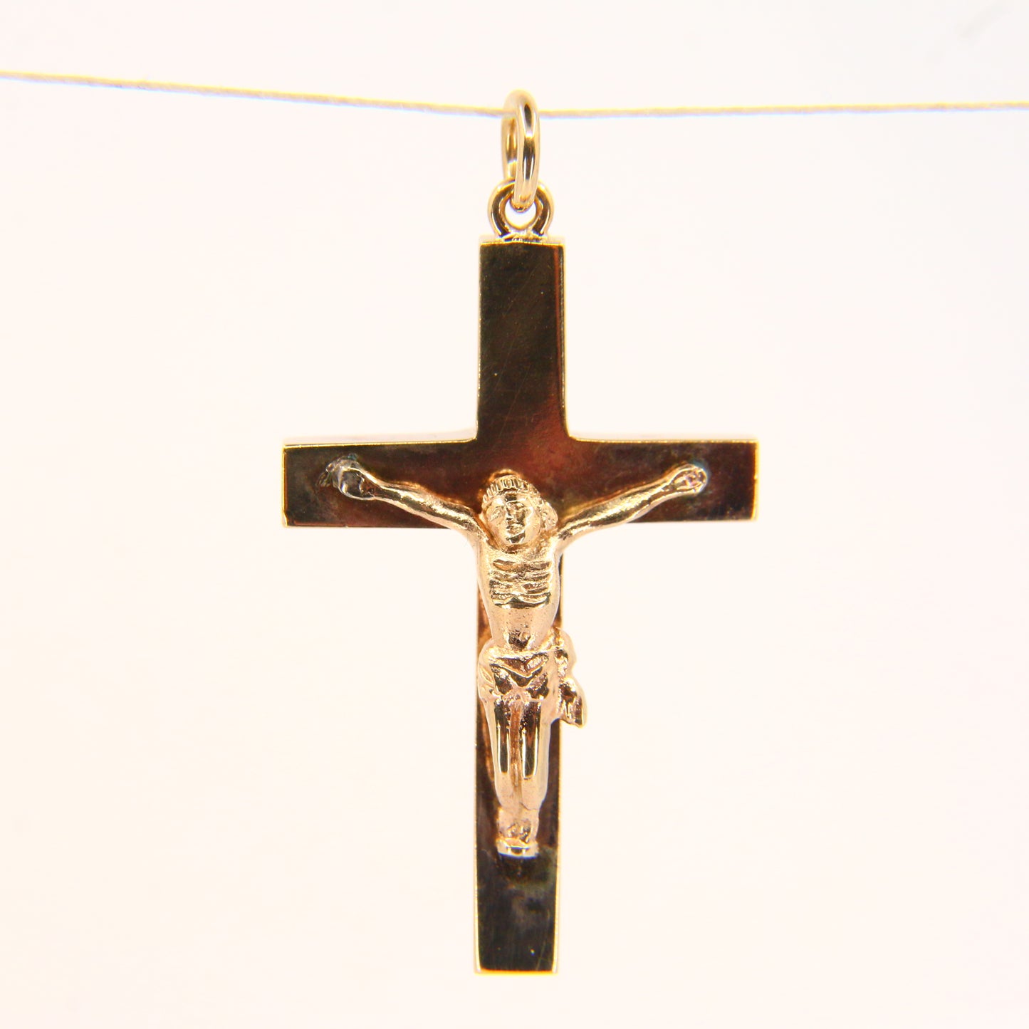 Vintage 9ct Gold Crucifix Cross Pendant Fully Hallmarked Yellow Gold Cross