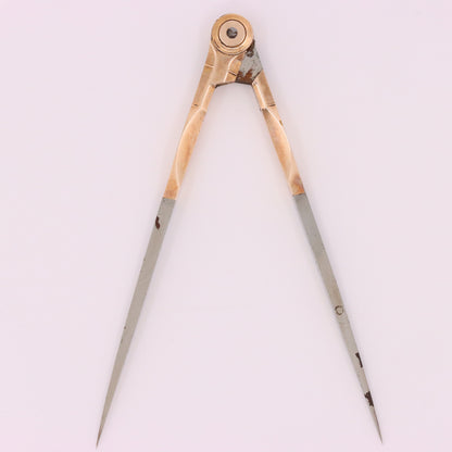 Antique 14K Gold Drafting Dividers Compass Surveying Tool Drawing Instrument