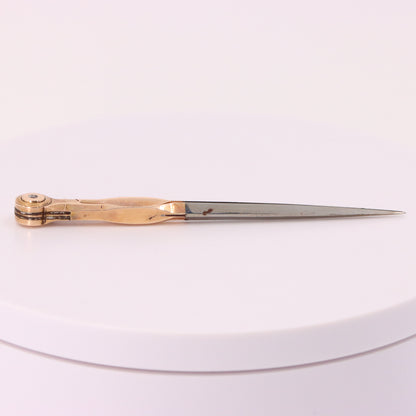 Antique 14K Gold Drafting Dividers Compass Surveying Tool Drawing Instrument