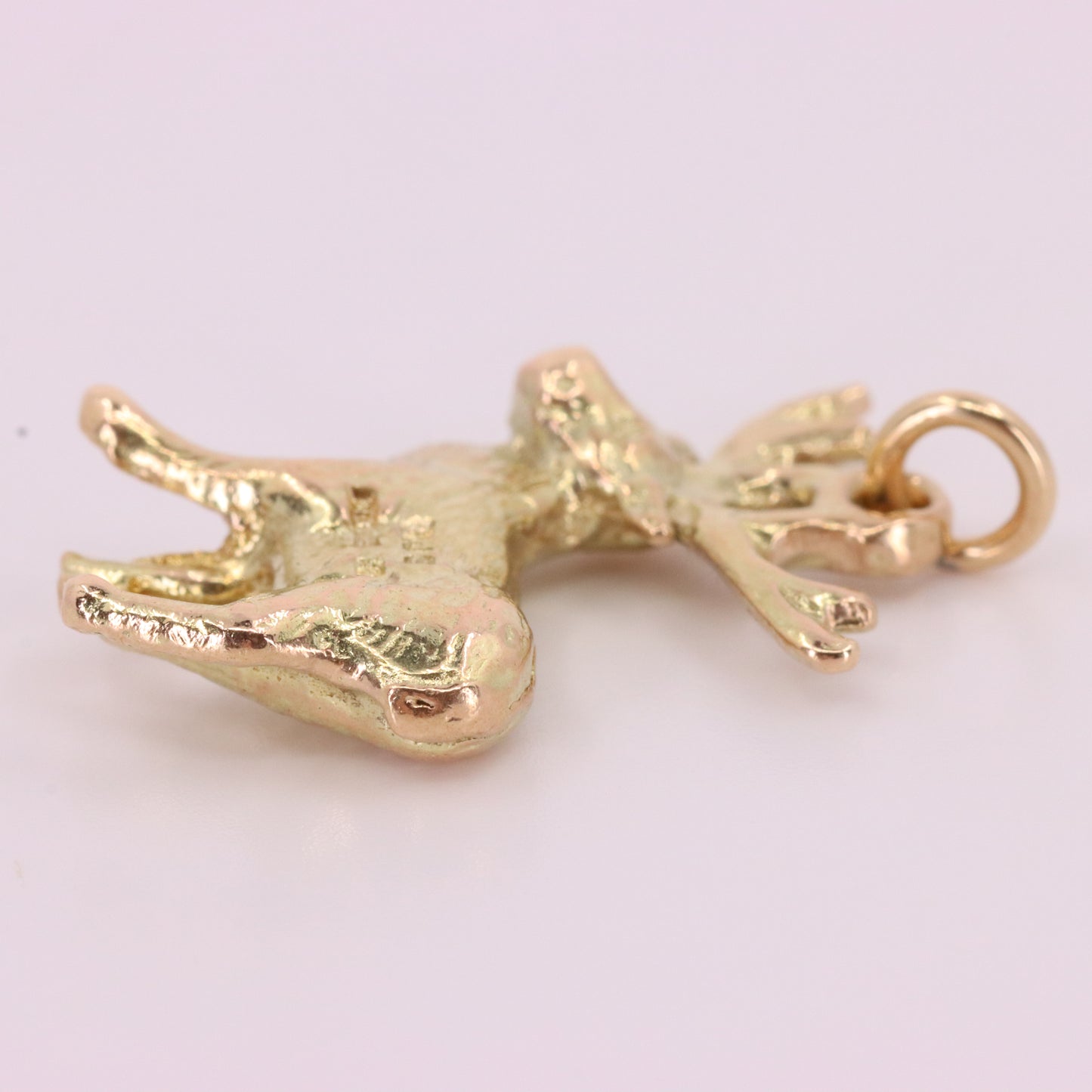 Vintage 9ct Hallmarked Yellow Gold Stag Deer Charm Pendant Scottish Country Gift