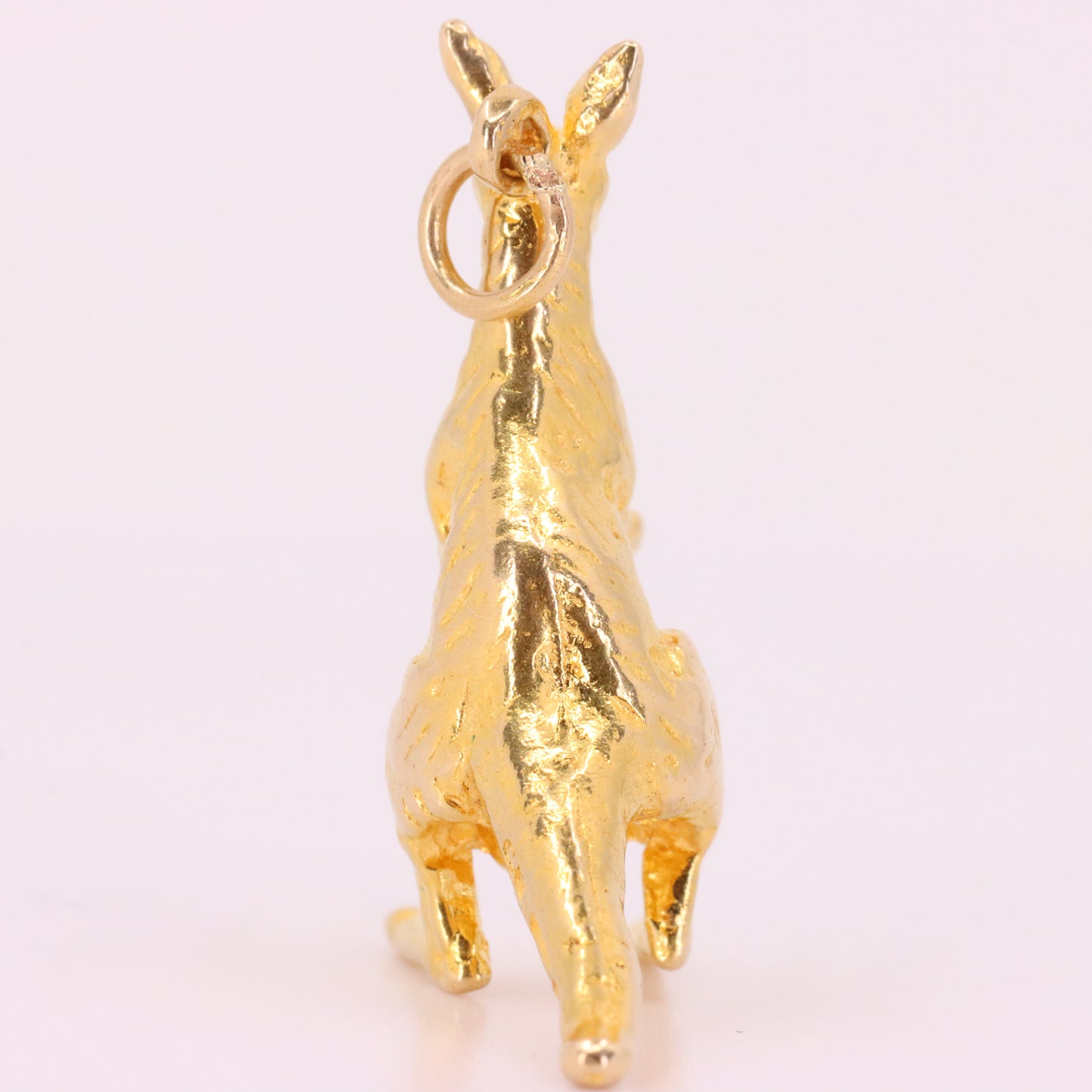 Vintage 9ct Hallmarked Yellow Gold Kangaroo Pendant Charm Australian Animal Gift