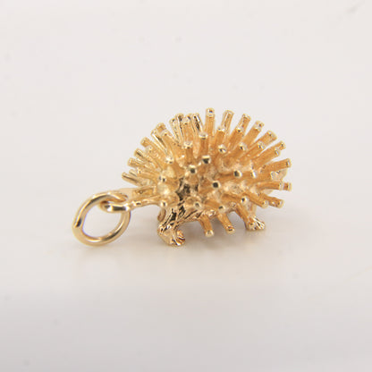 Vintage 9ct Gold Hallmarked Hedgehog Charm Pendant