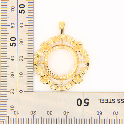 Vintage 9ct Gold Half Sovereign Gold Coin Display Pendant Hallmarked Yellow Gold