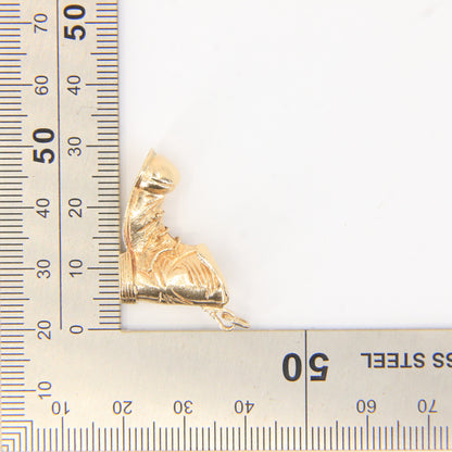 Vintage 9ct Gold Hallmarked Boot Charm Pendant Collectable