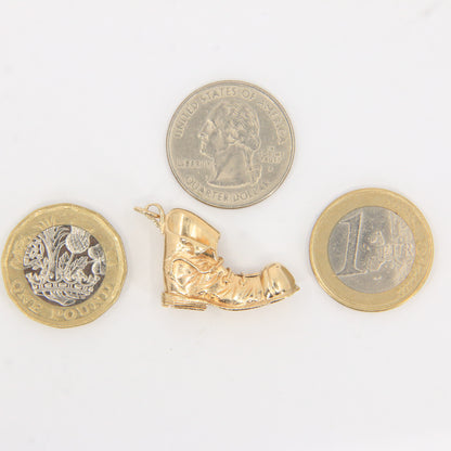 Vintage 9ct Gold Hallmarked Boot Charm Pendant Collectable