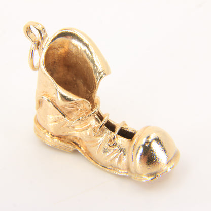 Vintage 9ct Gold Hallmarked Boot Charm Pendant Collectable
