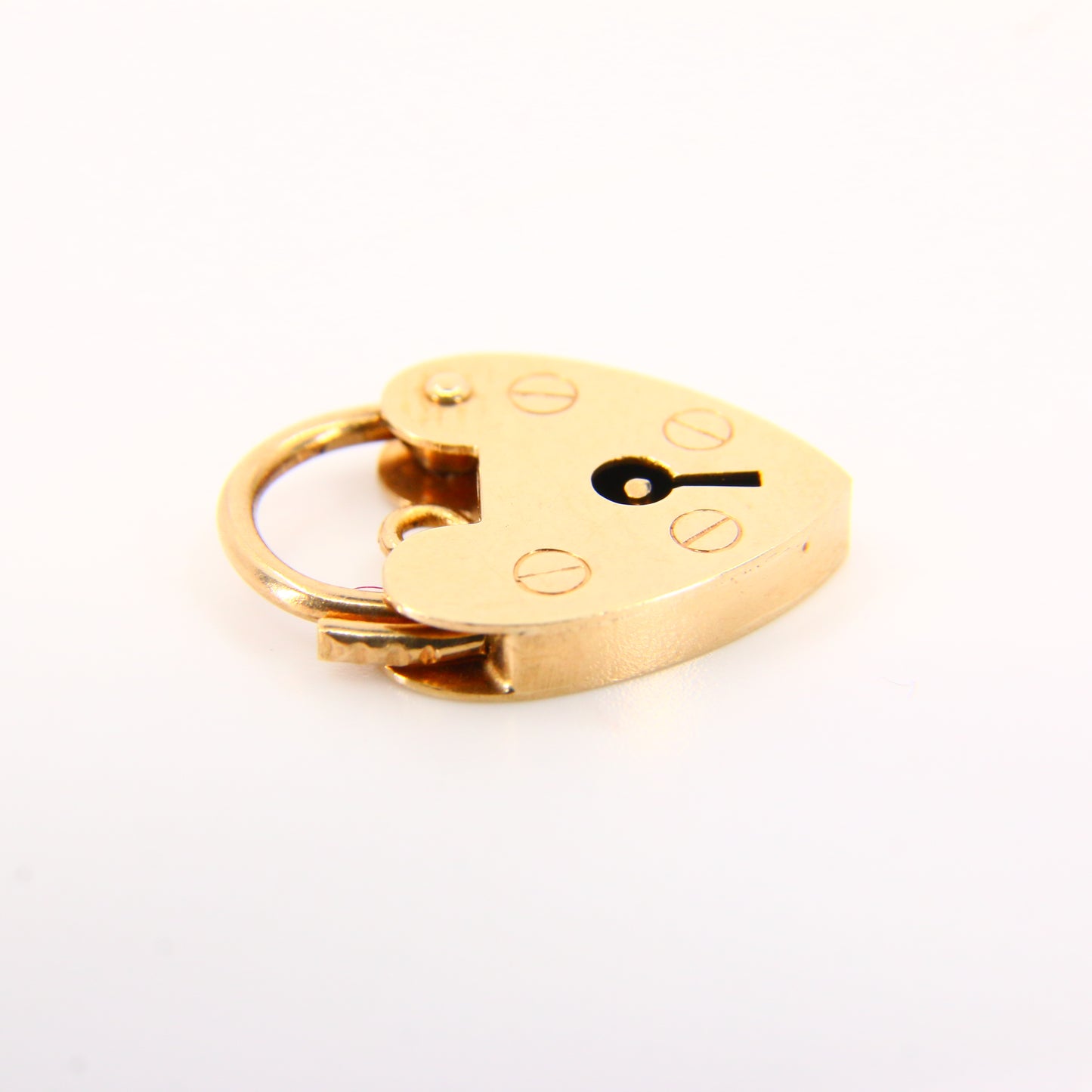 Vintage 9ct Heart Lock Gold Charm Padlock Closer Pendant Hallmarked Gifts Crafts