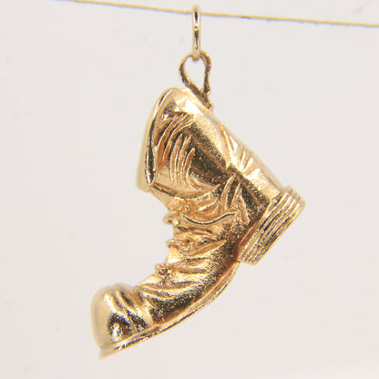 Vintage 9ct Gold Hallmarked Boot Charm Pendant Collectable