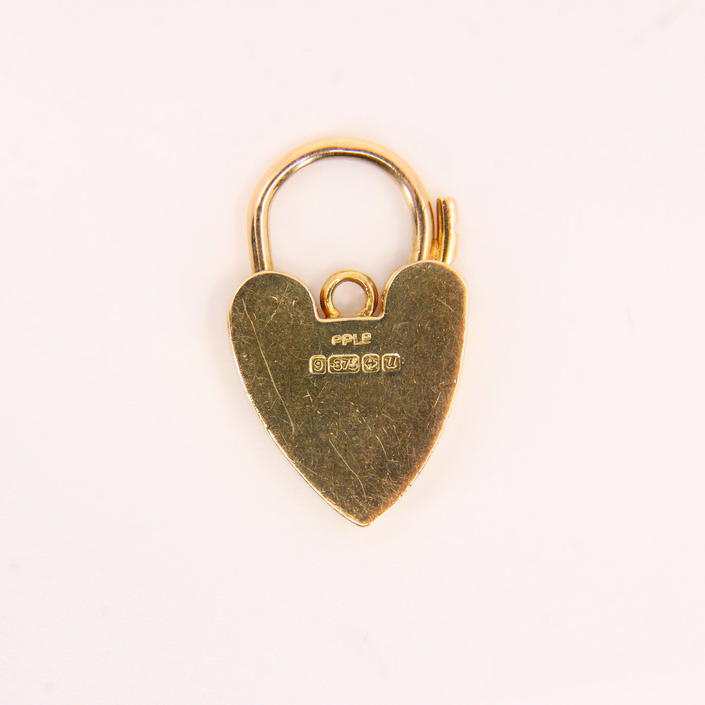 Vintage 9ct Heart Lock Gold Charm Padlock Closer Pendant Hallmarked Gifts Crafts