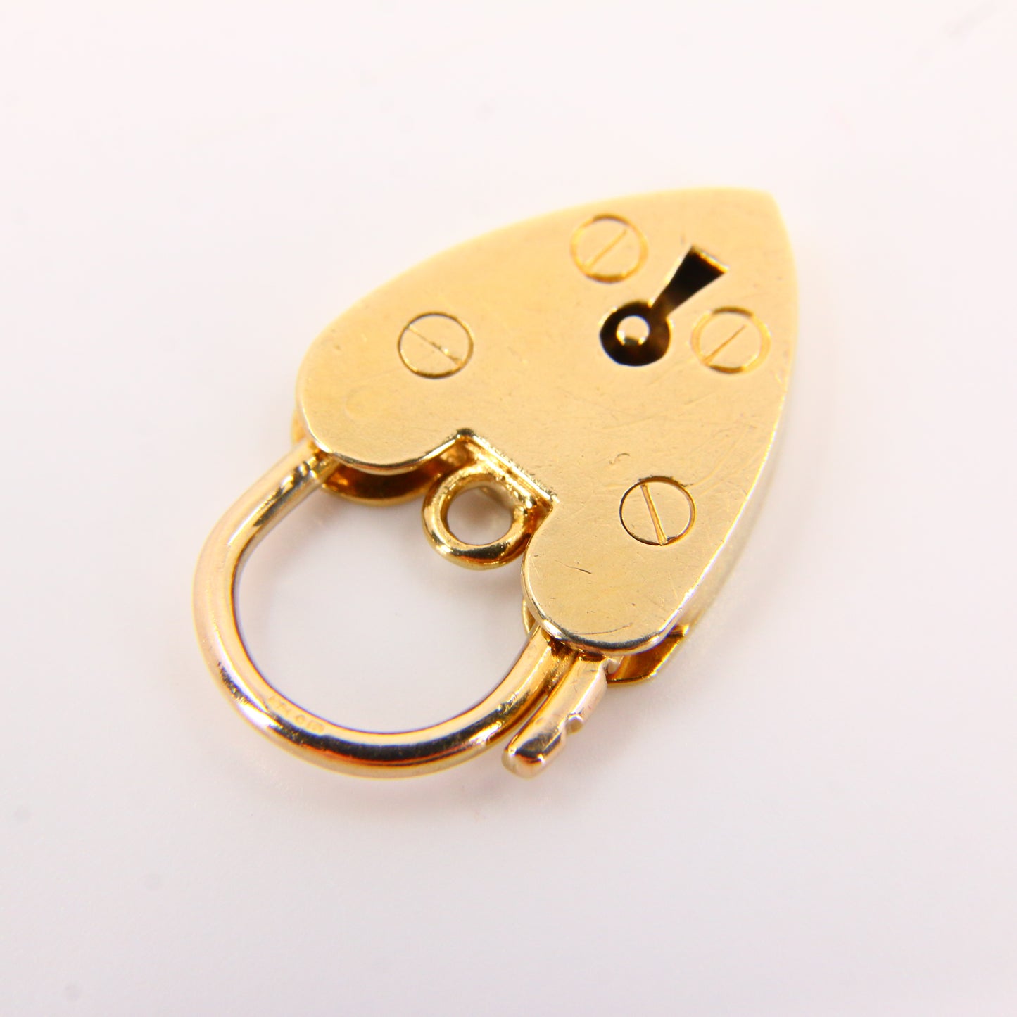 Vintage 9ct Heart Lock Gold Charm Padlock Closer Pendant Hallmarked Gifts Crafts