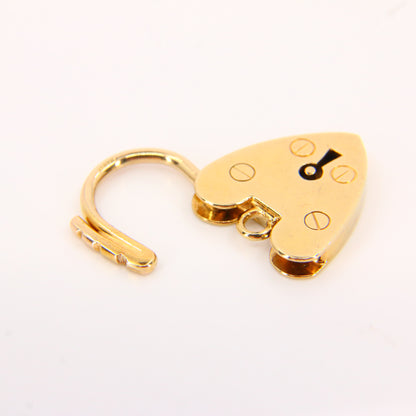 Vintage 9ct Heart Lock Gold Charm Padlock Closer Pendant Hallmarked Gifts Crafts