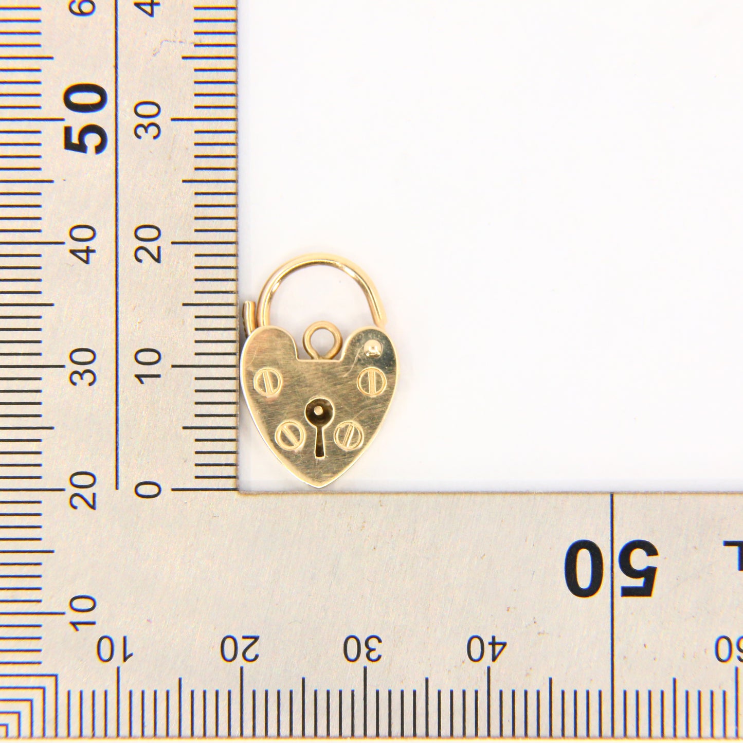 Vintage 9ct Heart Lock Gold Charm Padlock Closer Pendant Hallmarked Gifts Crafts