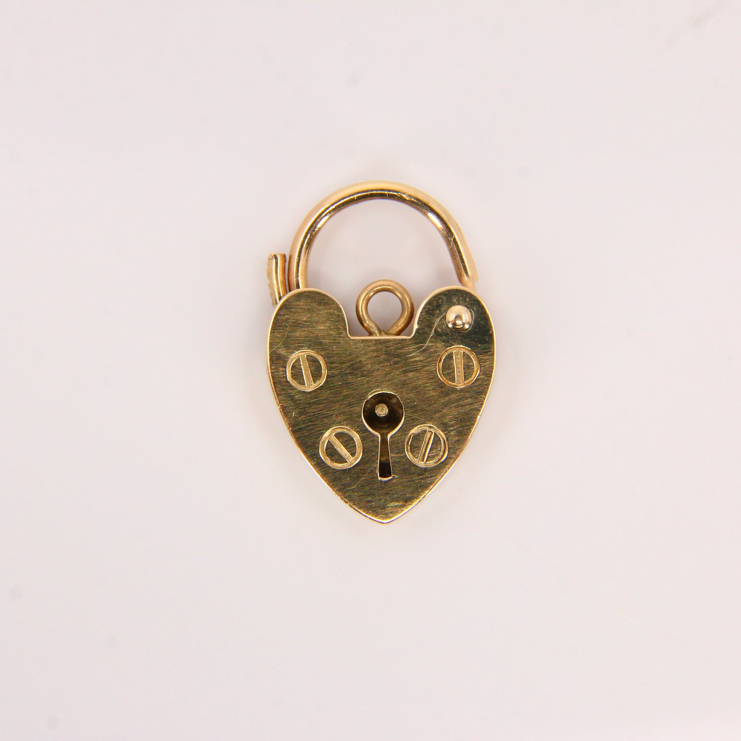 Vintage 9ct Heart Lock Gold Charm Padlock Closer Pendant Hallmarked Gifts Crafts