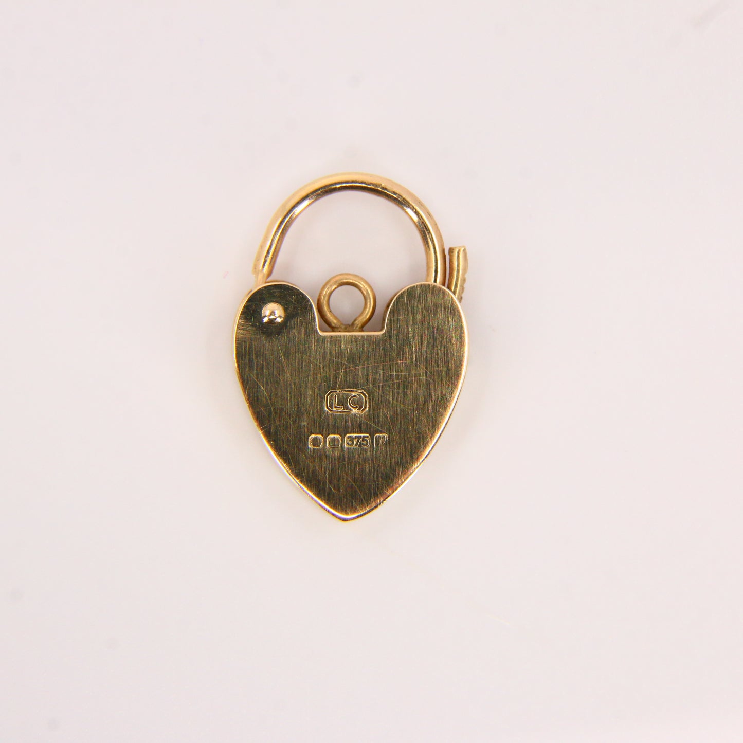 Vintage 9ct Heart Lock Gold Charm Padlock Closer Pendant Hallmarked Gifts Crafts