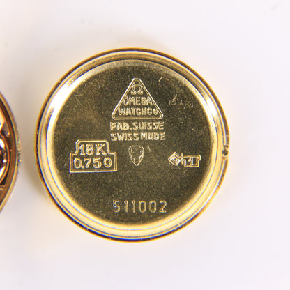 Vintage 18ct Hallmarked Gold Omega Ladies Watch Head 19mm Swiss 17 Jewel Manual Wind
