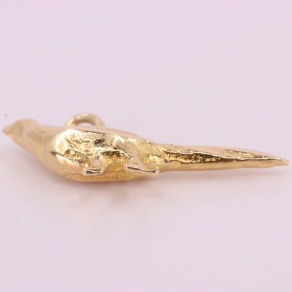 Vintage 9ct Hallmarked Gold Pheasant Bird Charm Pendant Scottish Country Gift