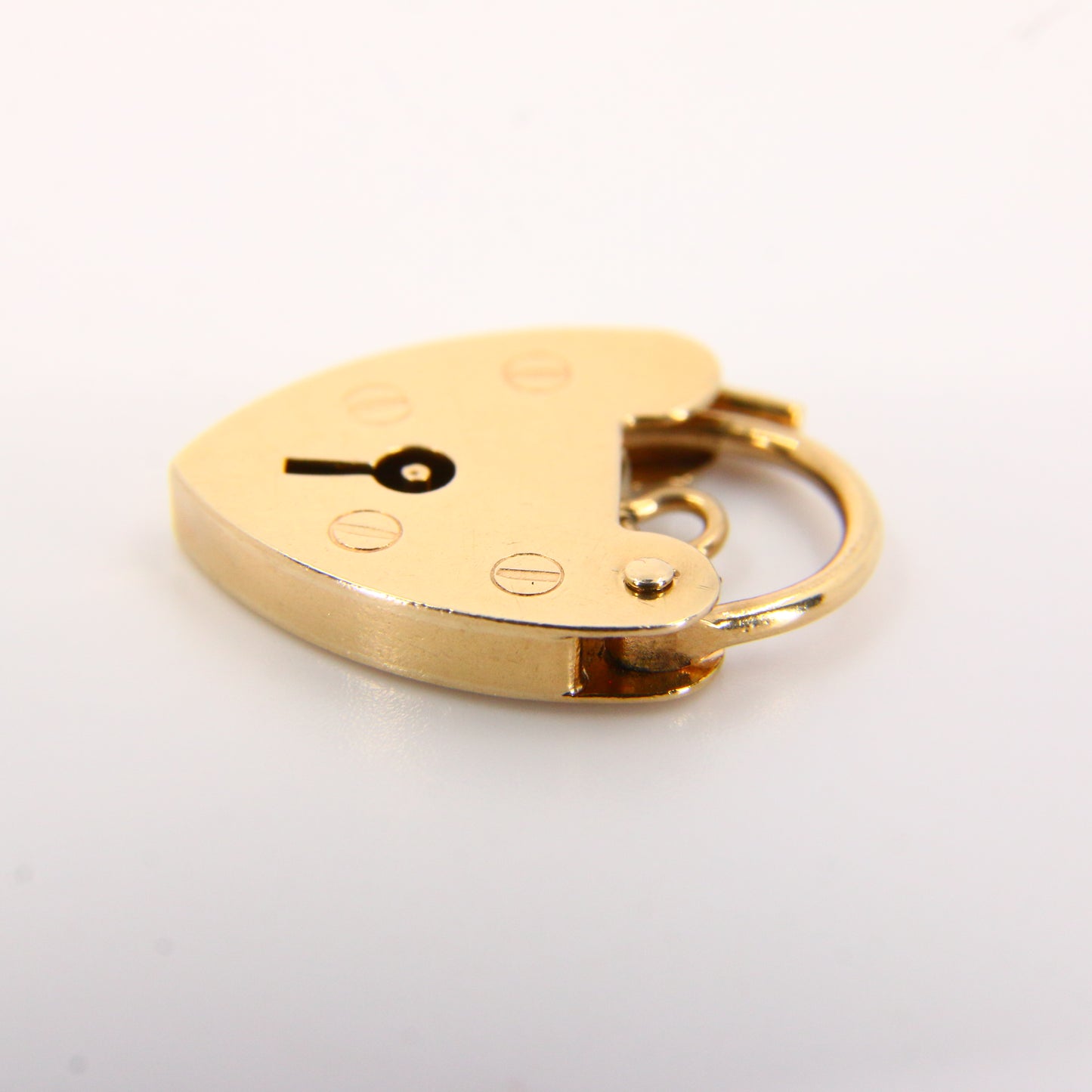 Vintage 9ct Heart Lock Gold Charm Padlock Closer Pendant Hallmarked Gifts Crafts