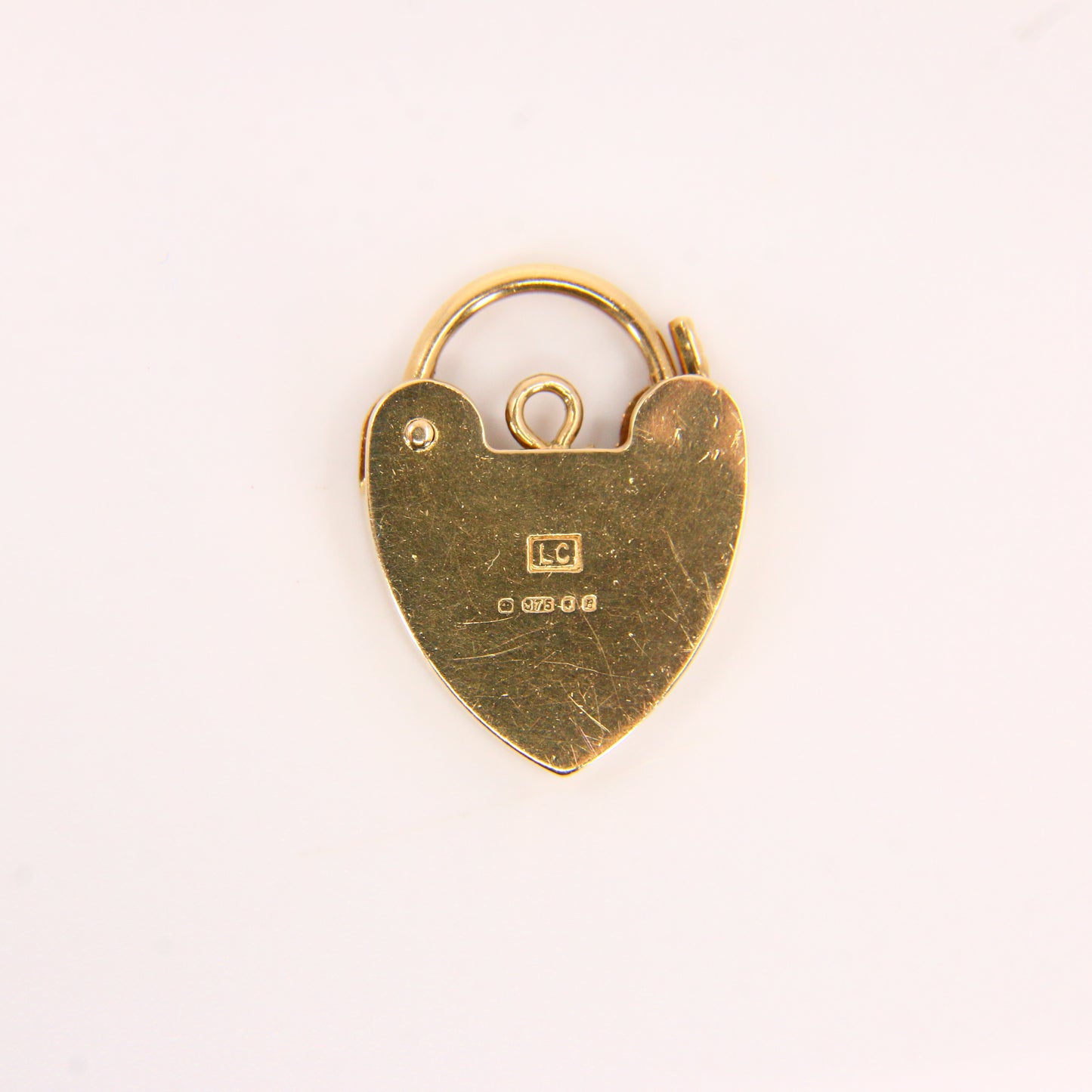 Vintage 9ct Heart Lock Gold Charm Padlock Closer Pendant Hallmarked Gifts Crafts