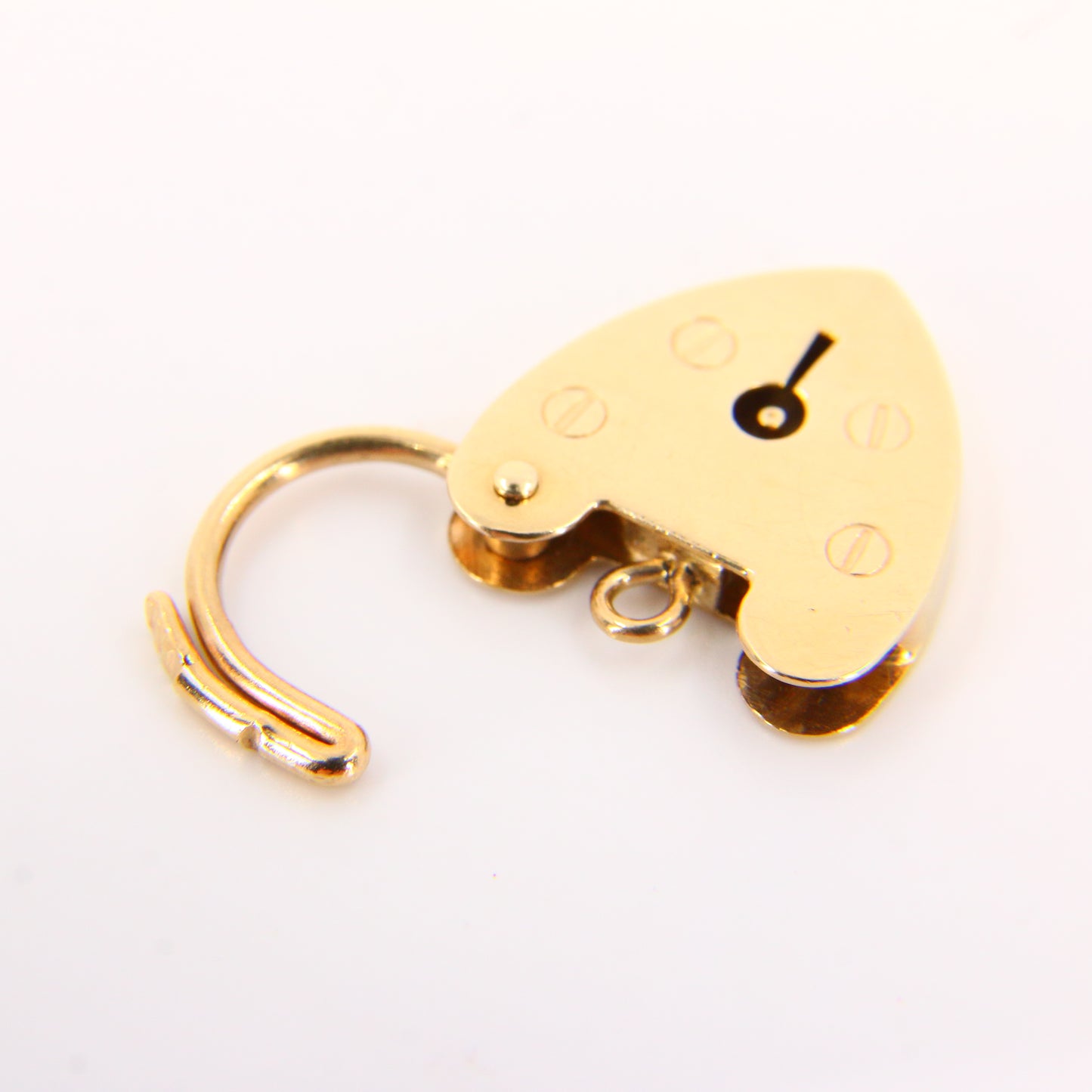 Vintage 9ct Heart Lock Gold Charm Padlock Closer Pendant Hallmarked Gifts Crafts